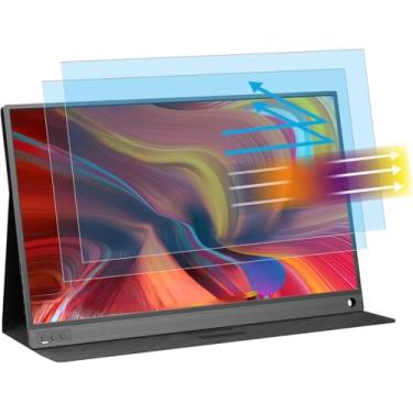 Imagem de Pacote com 2 protetores de tela portáteis de 43.9 cm para MNN/KYY/ARZOPA/InnoView/Lepow/ZSCMALLS/Newsoul/ASUS/QQH, protetor de tela antirreflexo antiluz azul para monitor portátil de 17,3 polegadas
