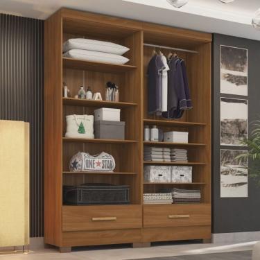 Imagem de Closet Modulado 2 Peças 2 Gavetas Smart Versatile Espresso Móveis