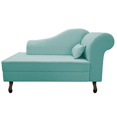 Imagem de Recamier Rafaela 160cm Lado Esquerdo Suede Azul Tiffany - Amarena Móveis