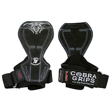 Imagem de Luvas de levantamento de peso modelo flexível Cobra Grips 2018, alças resistentes, ganchos alternativos para levantamento de peso, ideal para levantamento terra com suporte acolchoado para musculação