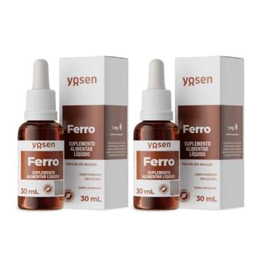 Imagem de Kit 2x Ferro Bisglicinato Líquido Ydrosolv® Yosen 30ml