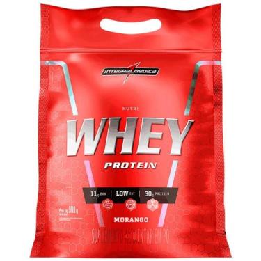 Imagem de Whey Protein Nutri Isolado Concentrado Morango 900g Refil - Integralme