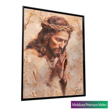Imagem de Quadro Jesus Strati D'Arte - Quadrosdecorativos.com, Médio 64x48, Mold