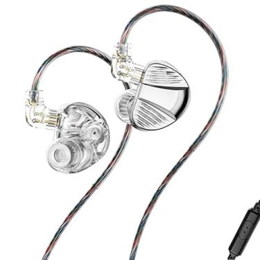 Imagem de TRN Fones de ouvido com fio com conector de 3,5 mm, qualidade de som HiFi sem perdas, fones de ouvido intra-auriculares à prova de som de alta resolução, cabo de cobre sem oxigênio leve e livre de
