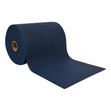 Imagem de Passadeira Tapete Antiderrapante Emborrachado 43cm X 1 Metro (Azul)