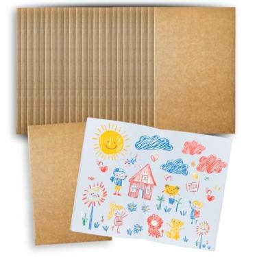 Imagem de 30 Packs Kraft Blank Books for Kids to Write Stories, 8.5x5.5 Inch Blank Mini Journals for Students to Create Own Stories or Make Own Books