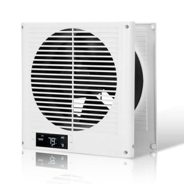 Imagem de Ventilador de sala a sala de 20 cm, ventiladores de ventilação na parede, silencioso para cozinha e lavanderia, ventilador de ventilação de parede bidirecional com controle de temperatura e motor EC