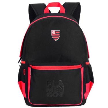 Imagem de Mochila De Costas Escolar Grande Escudo Flamengo Licenciado - Xeryus