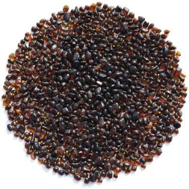 Imagem de QYGL Pedras de vidro marinho - pedras preciosas marrons de vidro transparente - perfeitas para pedras de aquário, cascalho de aquário de peixes, enchimentos de vasos, artesanato DIY e decoração de