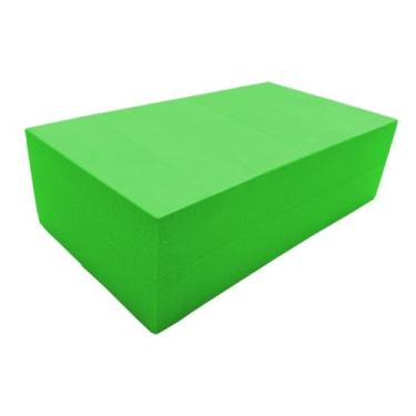 Imagem de Kit com 8 Blocos de Yoga em EVA 23x13x7cm Para Treinos (Verde, 23x13x7cm)