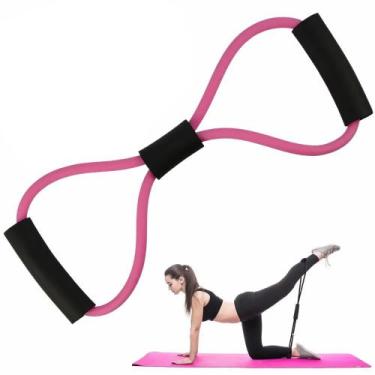 Imagem de Extensor Elástico Para Exercícios Ginástica Rosa CBRN15856 - Commerce 