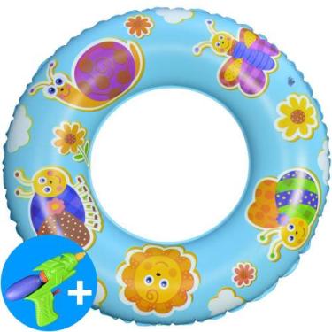 Imagem de Boia Inflável Piscina Infantil Azul 60 cm CBRN15061 - Commerce Brasil