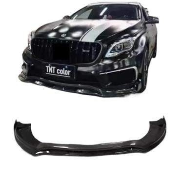 Imagem de Compatível para Mercedes Benz X156 GLA45 AMG 2014-2019 Fibra de carbono real Carro Pára-choques Frente Lip Traseiro Difusor Spoiler Capa Body Kit(Front lip)