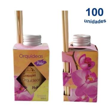 Imagem de Kit 100 Aromatizador Ambiente 100ml Difusor Vareta Perfumado Cheiroso 