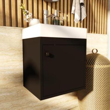 Imagem de Gabinete Suspenso Para Banheiro E Lavanderia Com Porta - Várias Cores 