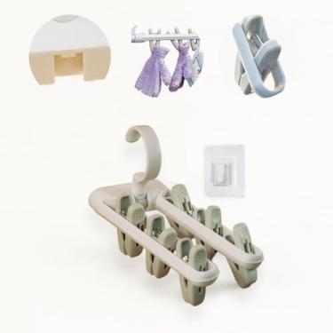 Imagem de Varal Retrátil Adesivo Parede Sem Furo Compacto Dobrável - Casa Canton