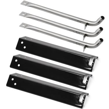 Imagem de Criditpid Peças de reposição para churrasqueira Expert Grill XG10-101-002-02 Grelhador a gás com 3 queimadores, placas térmicas de grelha, escudos e tubos de queimador Kit para 3 queimadores Walmart