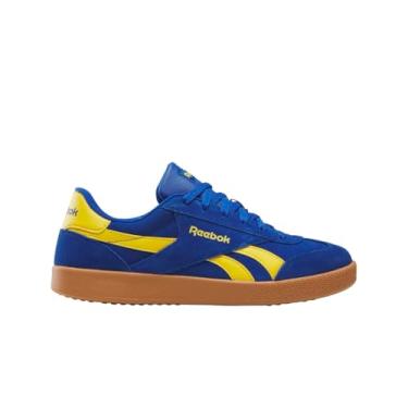 Imagem de Reebok Tênis unissex Smash Edge, azul ótimo/dourado Haze/Gum, 47 feminino/43 masculino