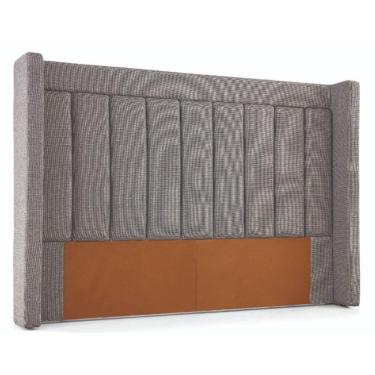 Imagem de Cabeceira Mh-6014 Herval Estofado Casal Colchão 193 Cm Estrutura Madeira Maciça Estofado Marrom C1