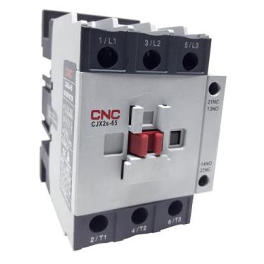 Imagem de Contator Tripolar Cjx2S-65 Na/Nf 65A 220Vac 60Hz Cnc