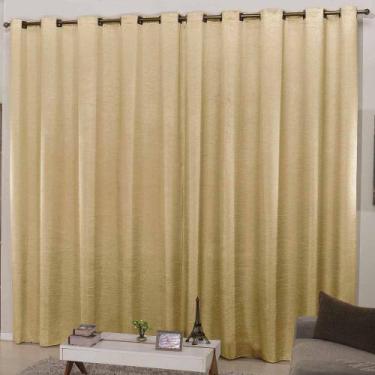 Imagem de Cortina 4m x 2,70m Cetim Amassadinho - Paulo Cezar Enxovais,  Dourado