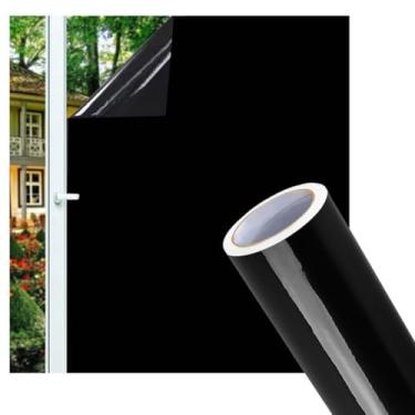 Imagem de Película Adesiva Para Janela Porta Preto Blackout Bloqueia Luz Solar (Preto Blackout-2m x 60cm)