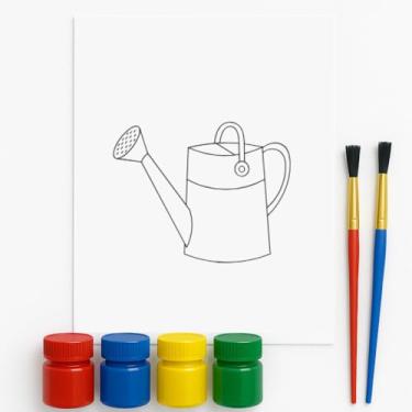 Imagem de Kit de Pintura Infantil com Folha de Desenho A7, Meu Pequeno Artista (Regador A7)