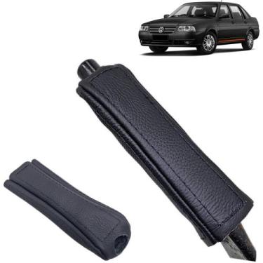 Imagem de Revestimento Couro Alavanca Freio De Mão Ondulado Santana 1998 À 2006 