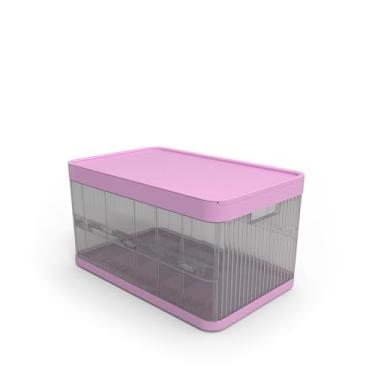 Imagem de Caixa Organizadora Home Organizer 21L - Sistema Inteligente de Encaixe e Divisórias Removíveis (Rosa Claro)