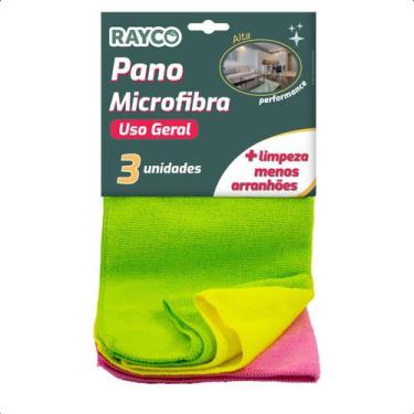 Imagem de Pano de Microfibra para Limpeza Em Geral 35x35cm 3 unidades - Rayco