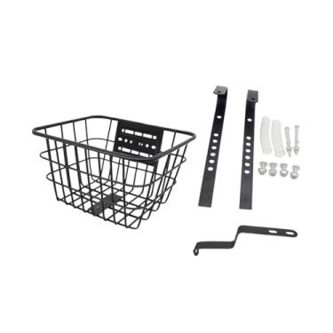 Imagem de Dynwave Cesta de bicicleta infantil, armazenamento, prática, leve, fácil de instalar, cesta de guidão frontal para transporte para meninos, compras ao ar, Sem Tampa