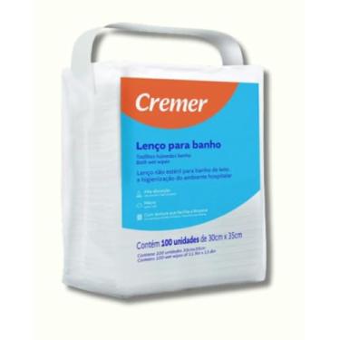 Imagem de Lenço Para Banho No Leito Cremer Pacote Com 100 Unidades