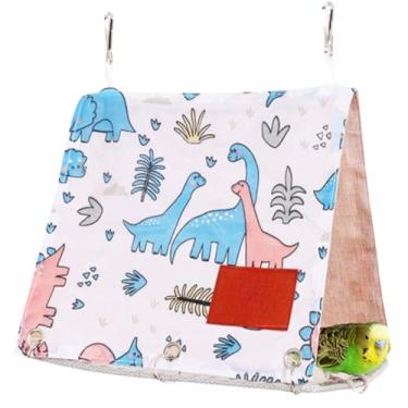 Imagem de Cama de ninho de pássaro para gaiola com fundo resistente, ninho de papagaio à prova d'água para periquito, rede de pássaros média para pendurar, barracas de papagaio, cabana de dormir, caverna