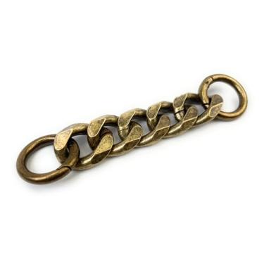 Imagem de VersaKits Corrente cubana grossa charmosa alça de bolsa de alumínio extensor acessório de corrente de bronze 69 cm decoração calça corrente corrente de sapato corrente coleira de cachorro corrente