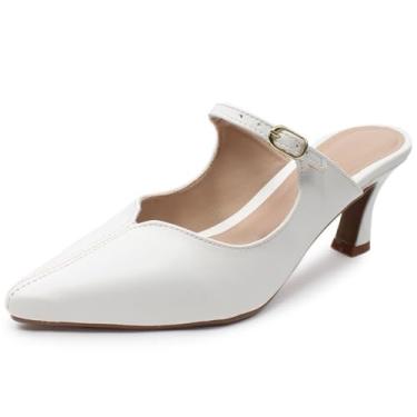 Imagem de Scarpin Mule Re&Ton Moderno Salto Baixo SC16 (Branco, BR, Adulto, Numérico, 37)