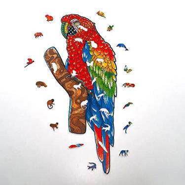 Imagem de Quebra-Cabeça de Madeira Arara-Vermelha Puzi (191 pçs (M))