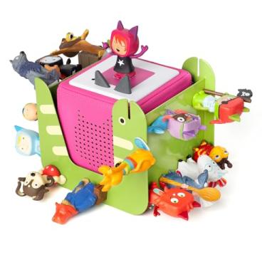 Imagem de Prateleira de cobra verde para Toniebox, para bonecos Tonies 20-30 peças - Armazenamento de exibição de metal para prateleira Tonies, decorações de quarto infantil e presentes