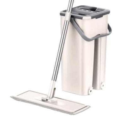 Imagem de Flat Mop 2 Refis Esfregão Com Balde Rodo Mágico Lava Seca Tira Pó