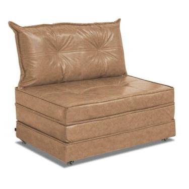 Imagem de Pufe Cama Solteiro Dobrável Com Almofada Linha Super - Due Decor, Cora