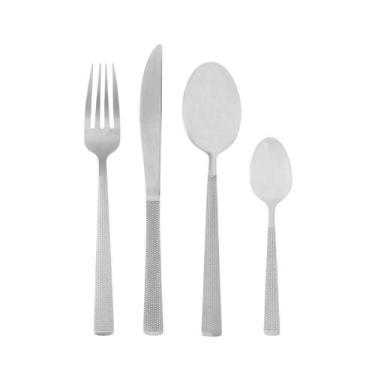 Imagem de Faqueiro Em Inox Santorini Com 16 Peças Lyor Prata