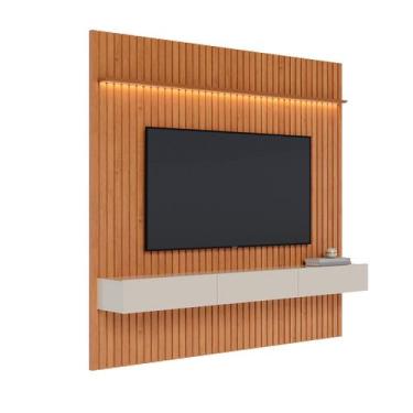 Imagem de Home Ripado Flow 2.2 LED Nature com Off White - MóveisAqui - Imcal Móv