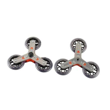 Imagem de Xgdsnly Substituição de Rodas Triangulares para Carrinho Utilitário para Uma Experiência Suave Ao Subir Escadas, Laranja, Tamanho real