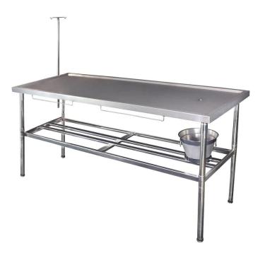 Imagem de Mesa Pet Imeca 190x70cm Com Grade Pingadeira E Dreno Inox 430 Desmontável 7235