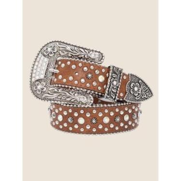 Imagem de Cinto Country Feminino Fivela Detalhada Tachinhas E Strass-Feminino