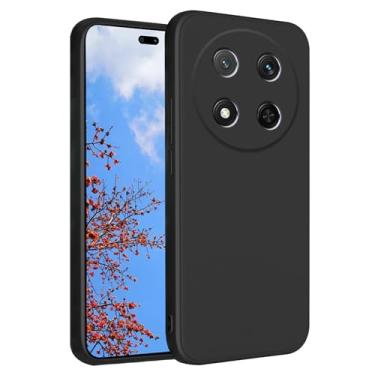 Imagem de Yarxiawin Capa de telefone para Honor Magic 7 Lite, toque macio e sedoso para Honor Magic 7 Lite capa protetora de silicone à prova de choque fina e fofa antiimpressão digital estética (preto)