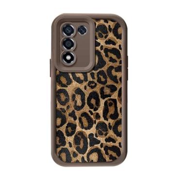 Imagem de YOGISU Para S21 Case Leopard Red Lips Alça de Pulso Corrente Cordão Capa (Para S21/J67-Café)