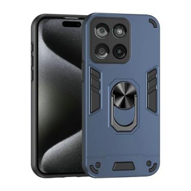 Imagem de Lucyliy Capa compatível com Motorola Edge 60 Fusion [com protetor de tela TPU flexível] Suporte integrado à prova de choque e à prova de quedas para Motorola Edge 60 / Edge 60S capa de telefone azul