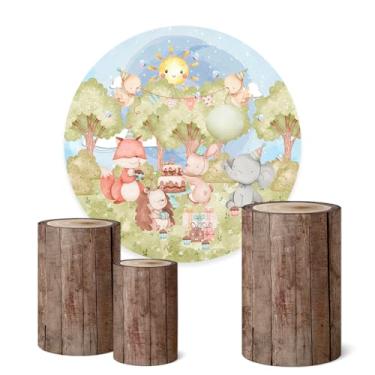 Imagem de Trio Capas Cilindro + Painel Redondo 1,50m Bosque (K1BSQ0008)