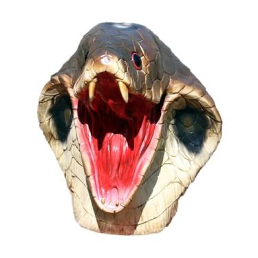 Imagem de Generic Máscara de cosplay de cabeça de, adereço de animal, cocar de fantasia, fantasia realista de assustadora para festival de Halloween