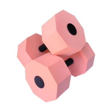 Imagem de Vaveren 2x Halteres para Exercícios Aquáticos Acessórios EVA Pesos Versáteis para Exercícios em Piscina Halteres para Homens e Mulheres Treinamento de Força, Rosa